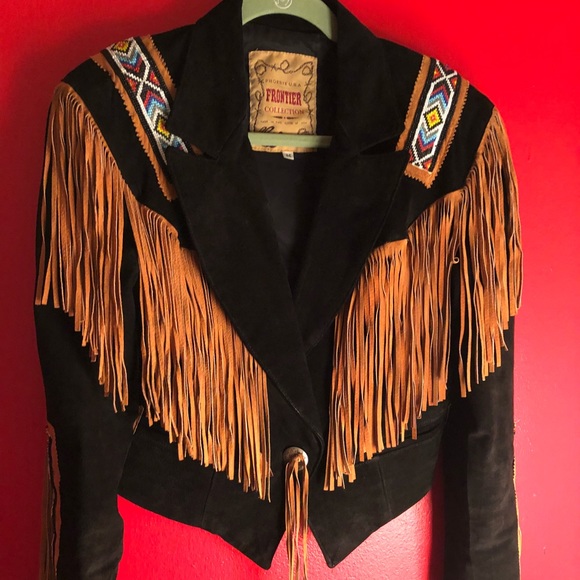 frontier collection Dresses & Skirts - 1970s Vintage Leather Suit With Fringes